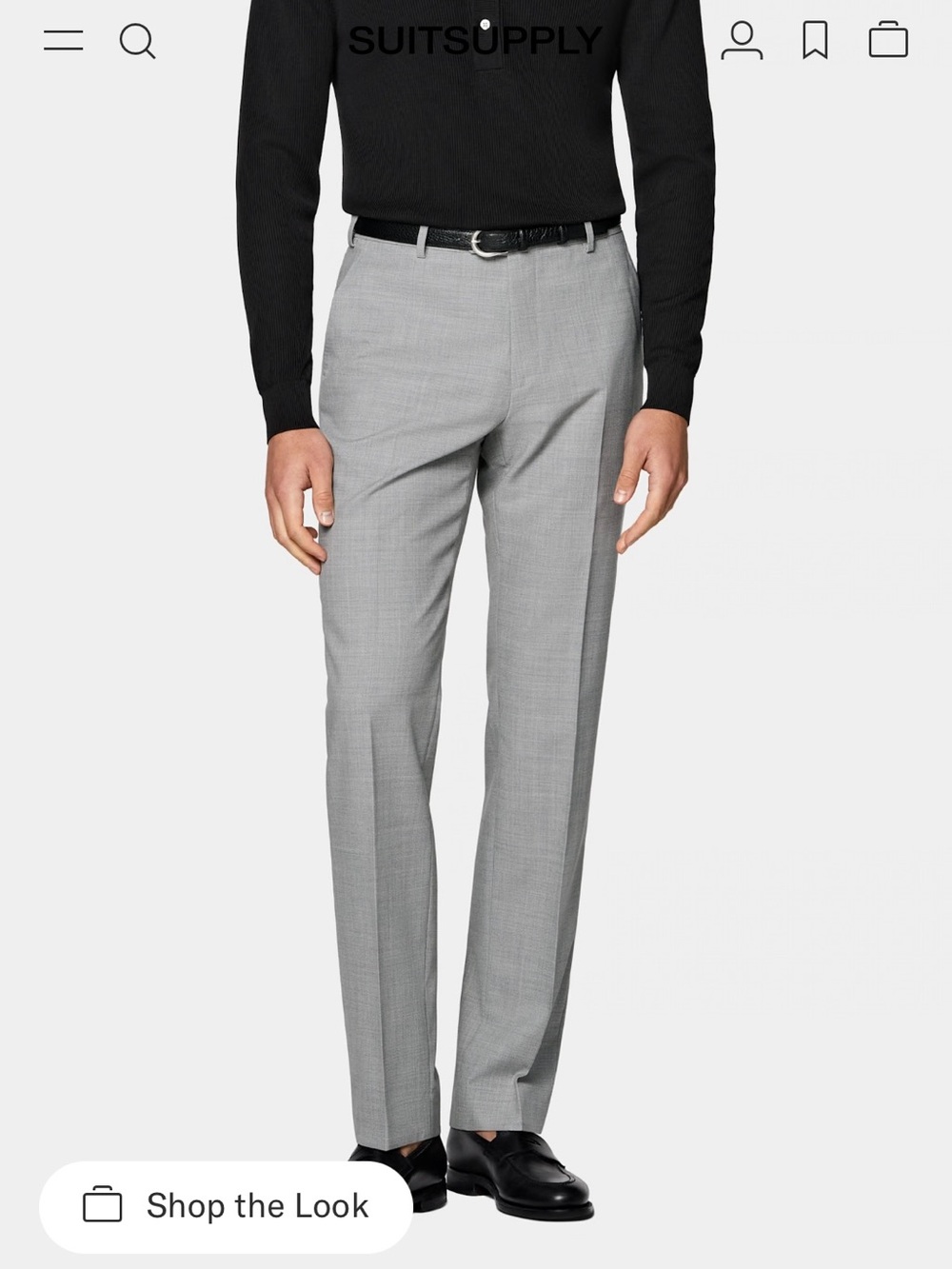Suitsupply Pants Brescia Gray L / 36.5-37 Luxury 100% Lightweight Wool